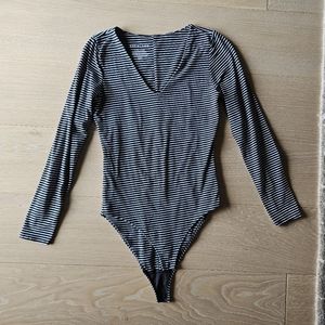 Everlane striped long sleeve bodysuit